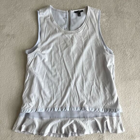 J.Crew Layered Lavender Chiffon Ruffle Tank Top - Picture 2 of 13